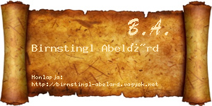 Birnstingl Abelárd névjegykártya
